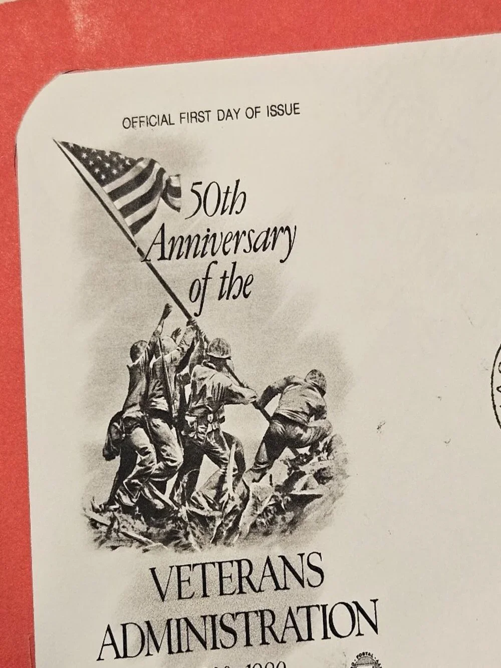 RARE COLLECTIBLE USPS 1ST DAY ISSUE COVER VETERANS ADMINISTRATION VA STAMP FDC